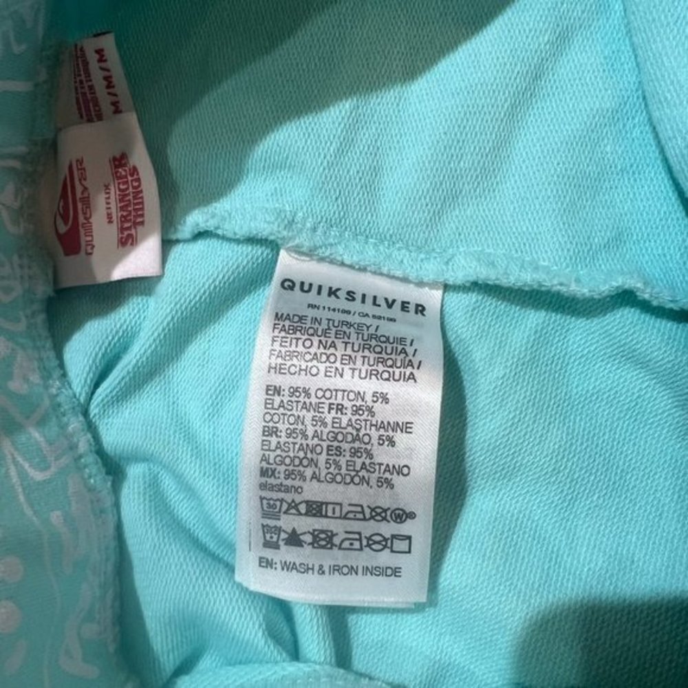 Women's Quiksilver x Stranger Things Lenora Mini Bike Shorts M - Picture 6 of 6